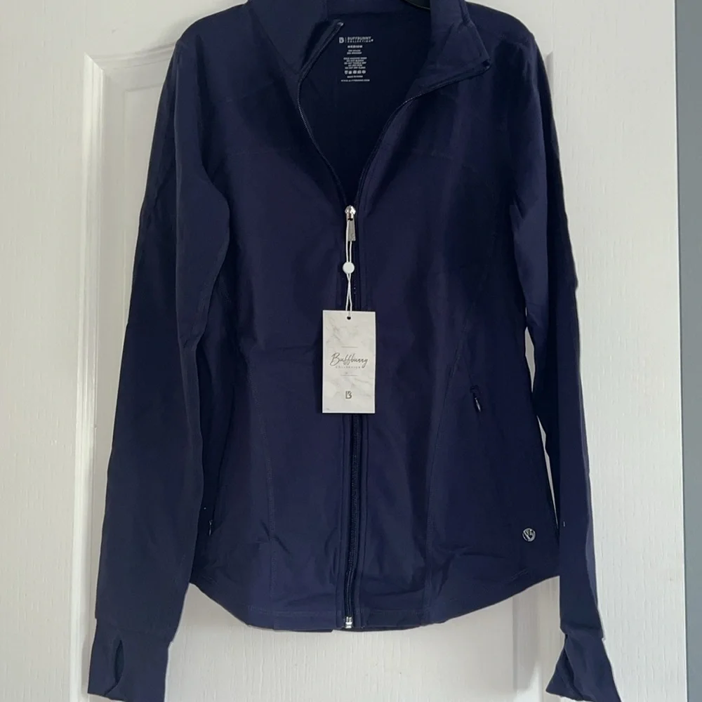Buffbunny Phantom Jacket Nebula Navy Blue Medium athletic jacket long sleeve - Picture 10 of 14